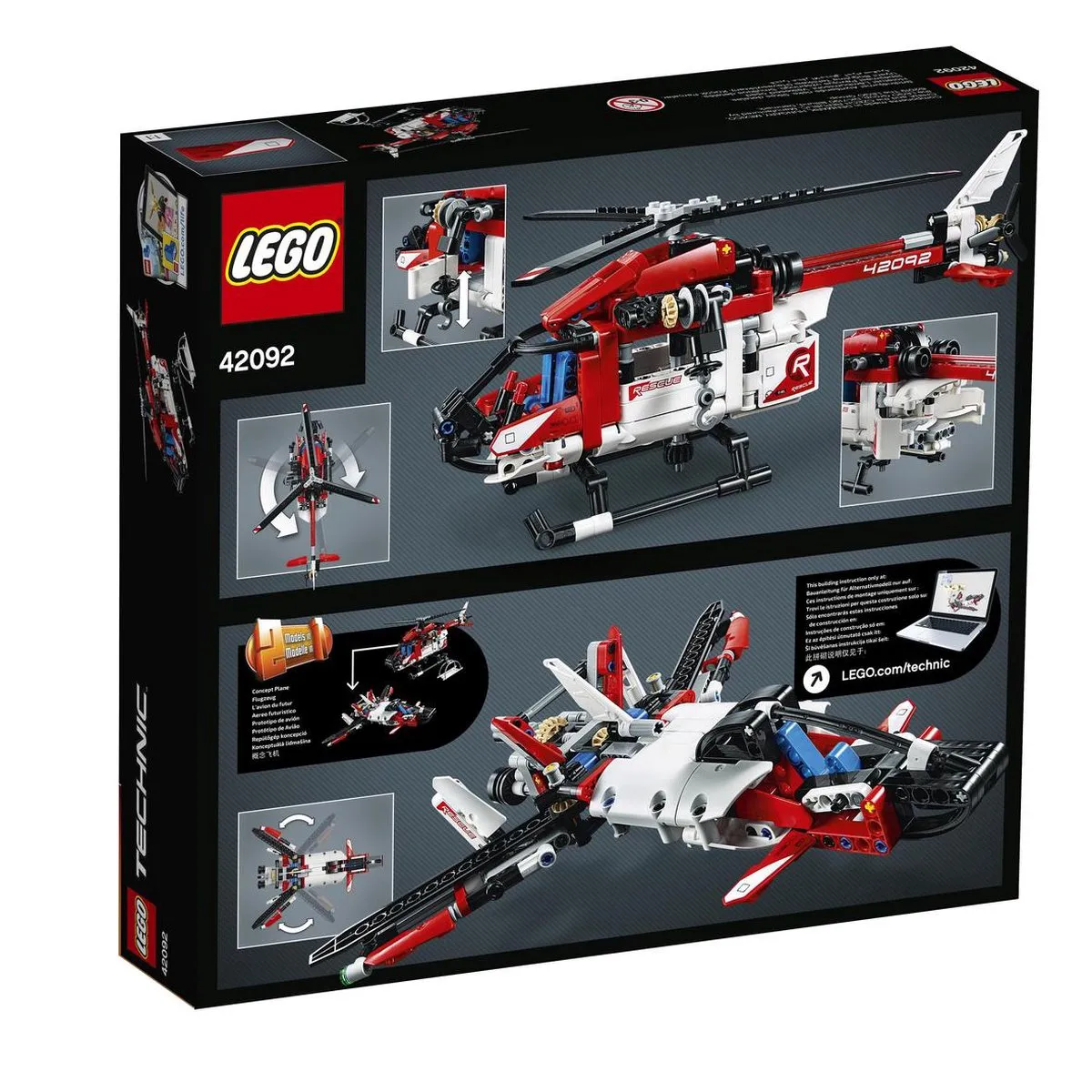 LEGO Technic Reddingshelikopter 42092 - 325 Stukken