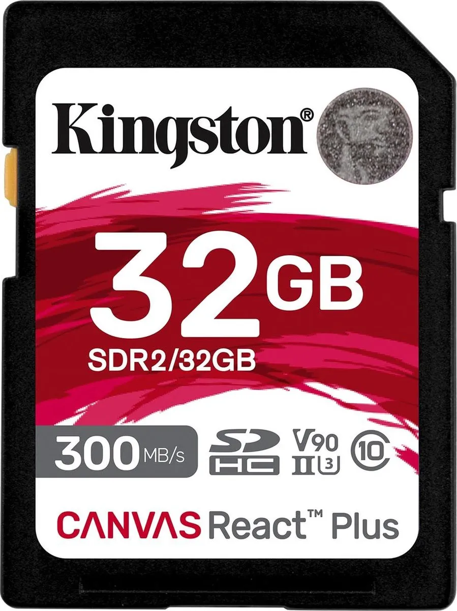 Kingston Canvas React Plus SDR2/32GB Geheugenkaart