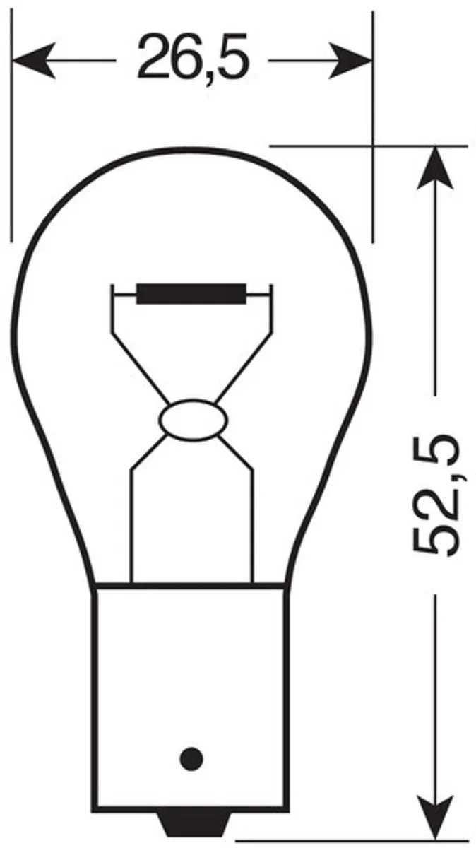 Lampa 12V PY21W Lampen - 21W Amber - 2 Stuks