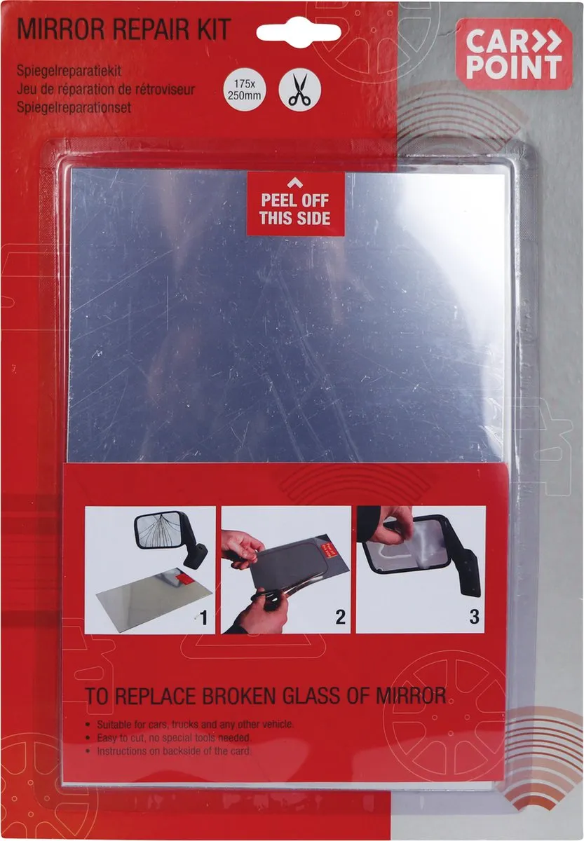 Carpoint Spiegel Reparatiekit 175x250mm - Blank