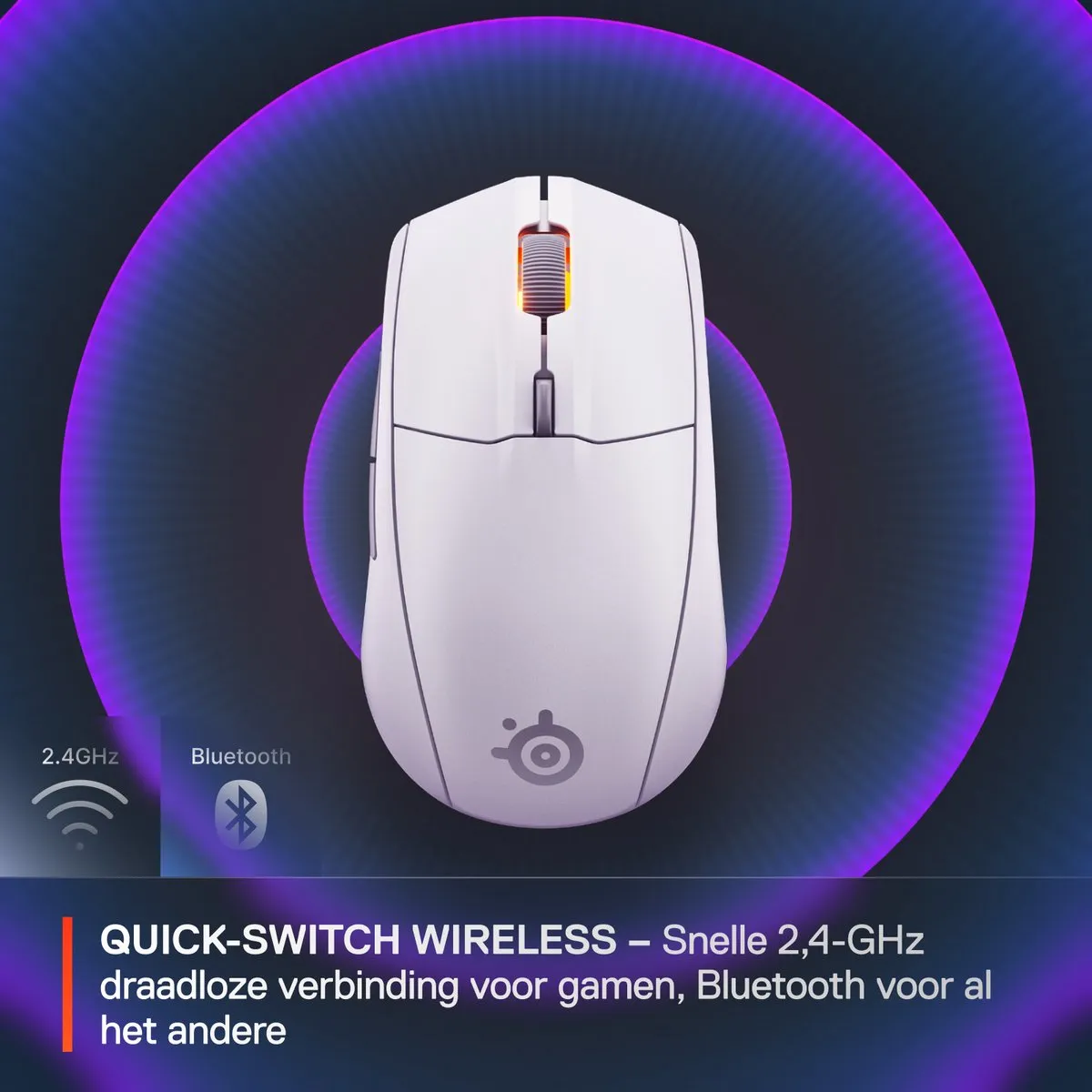 SteelSeries Rival 3 Wireless Gen 2 Gamingmuis 62524 - Wit