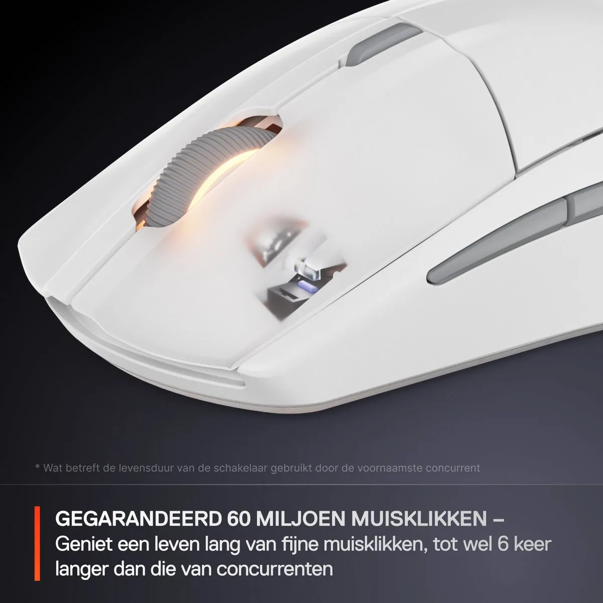 SteelSeries Rival 3 Wireless Gen 2 Gamingmuis 62524 - Wit - afbeelding 6 van 6