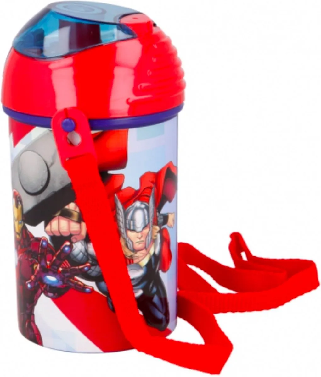 Marvel Avengers Drinkfles 450ml - Rood/Blauw