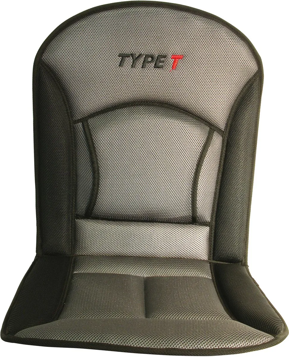 Carpoint Stoelkussen Type-T 90x45cm - Zwart/Grijs