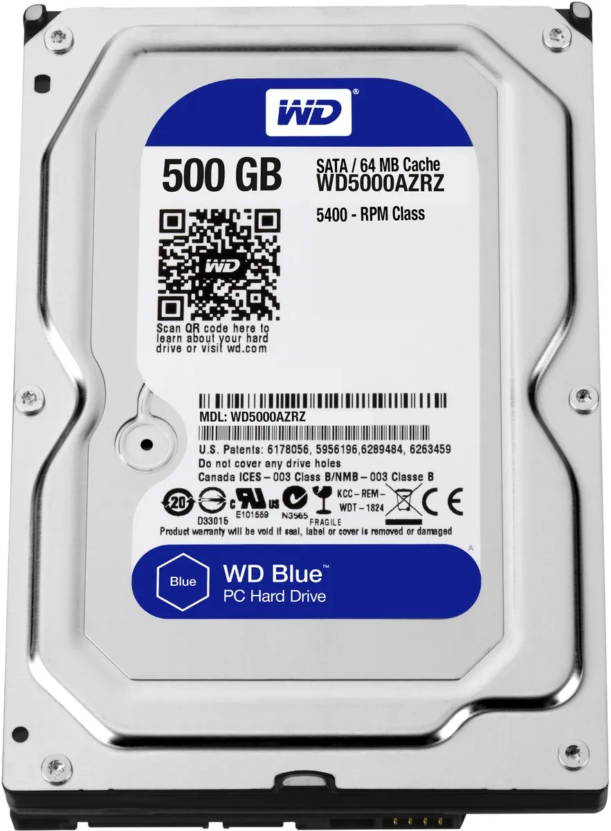 Western Digital Blue WD5000AZRZ Interne Harde Schijf 500GB