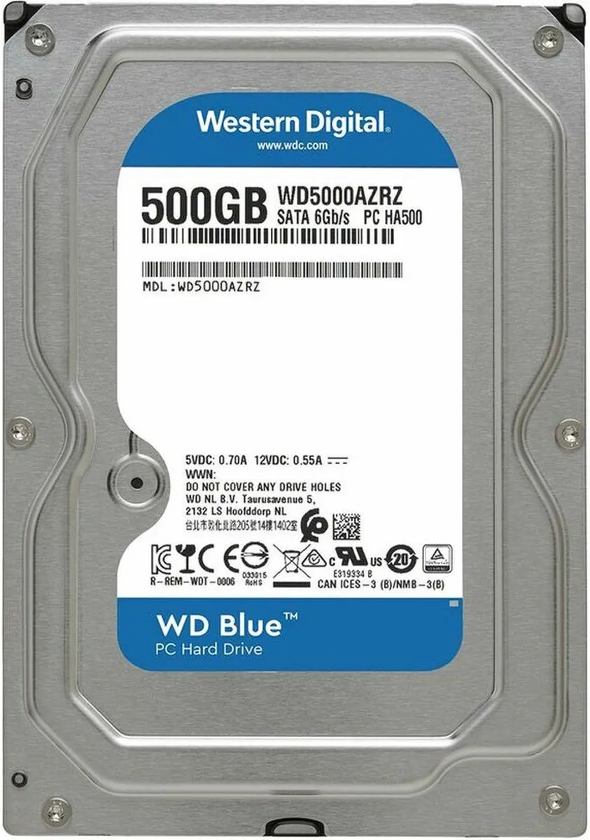Western Digital Blue WD5000AZRZ Interne Harde Schijf 500GB