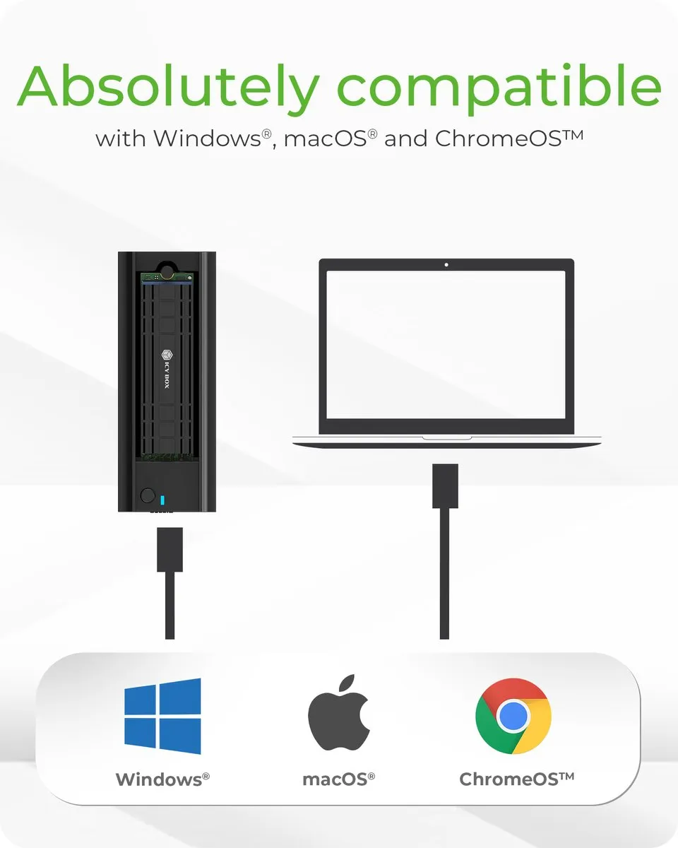 Icy Box IB-180MC-C31 M.2 Docking - USB 3.2 Type-C
