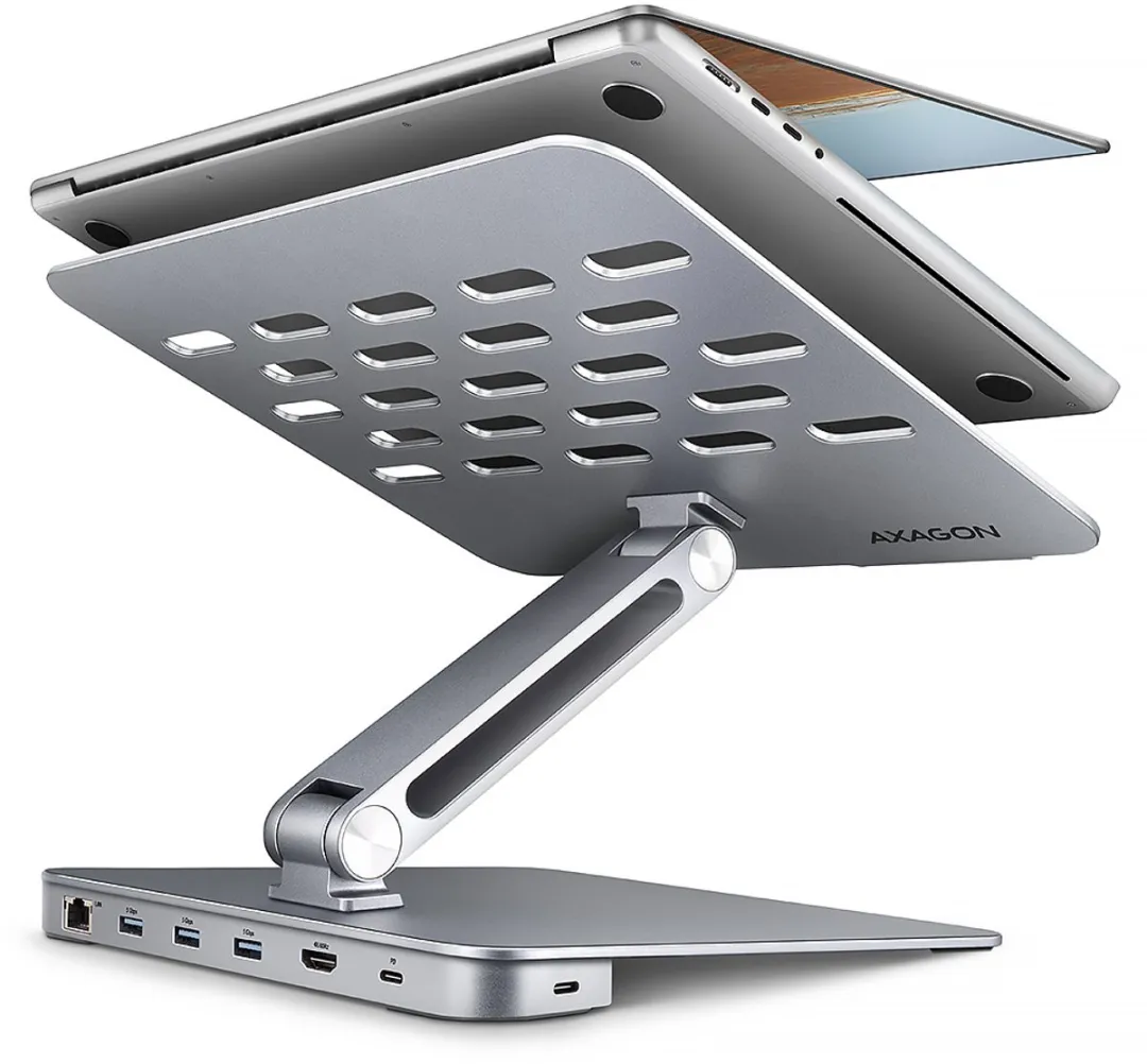 Axagon HMC-STND Laptopdock - USB 3.2 Gen 1 - Zilver
