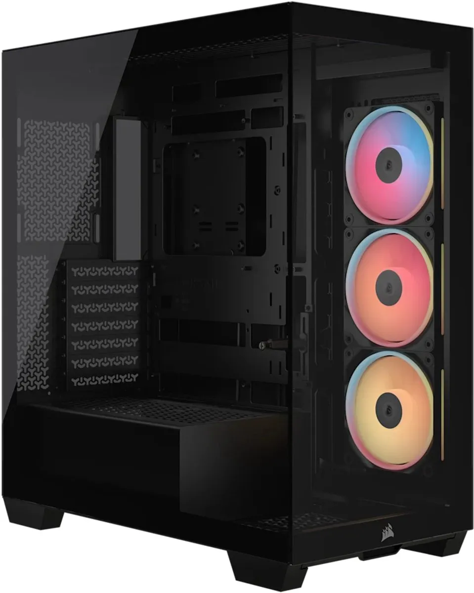 Corsair 3500X LXR LINK PC-behuizing - 3 RGB ventilatoren - Zwart