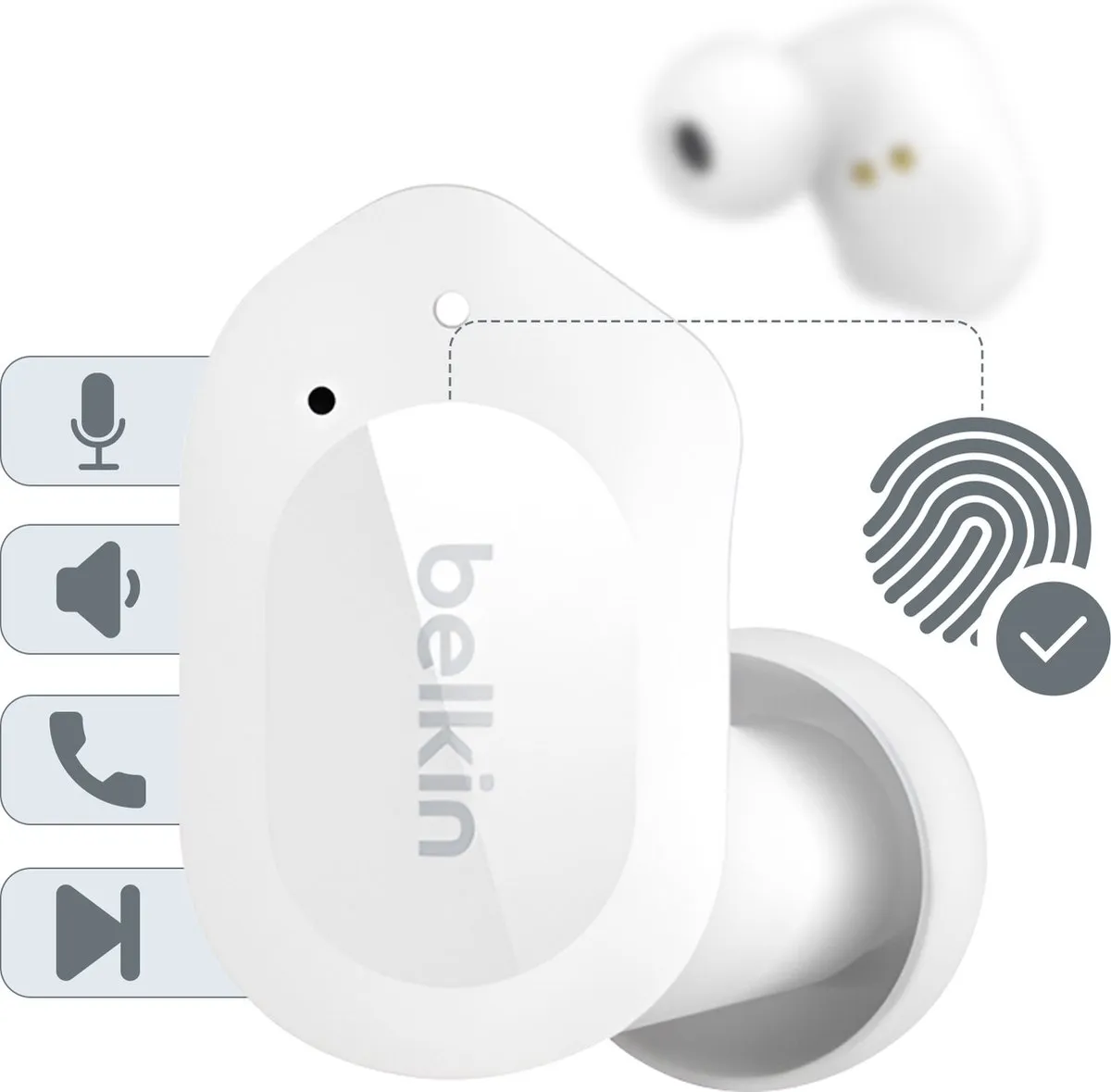 Belkin SoundForm Play TWS In-Ear Bluetooth Headset Wit - AUC005btWH
