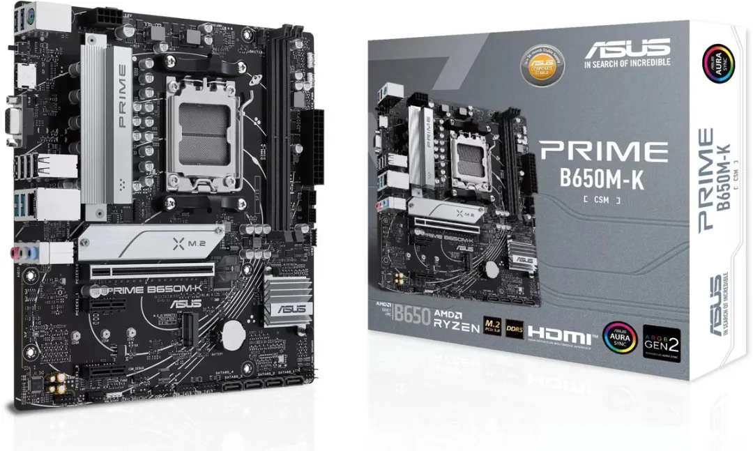 ASUS PRIME B650M-K AM5 B650 Micro-ATX Moederbord