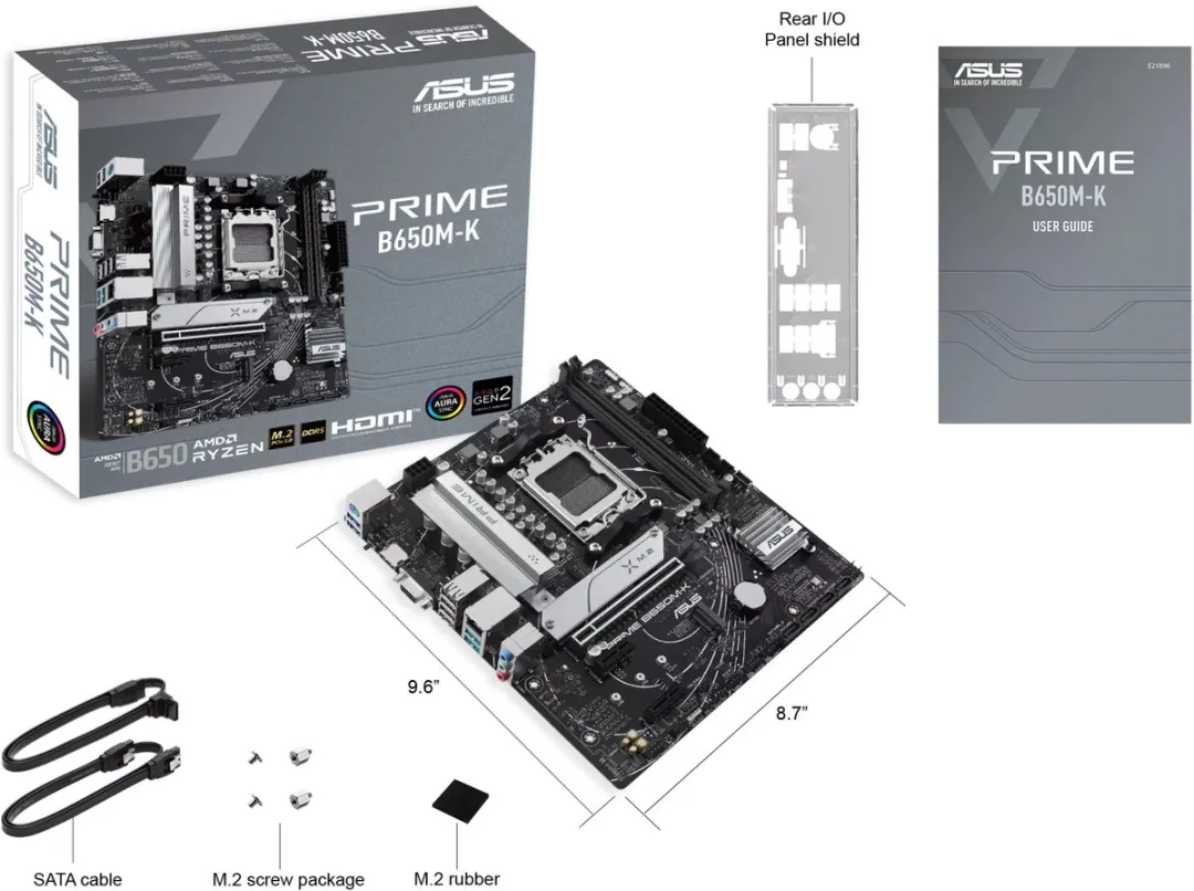 ASUS PRIME B650M-K AM5 B650 Micro-ATX Moederbord