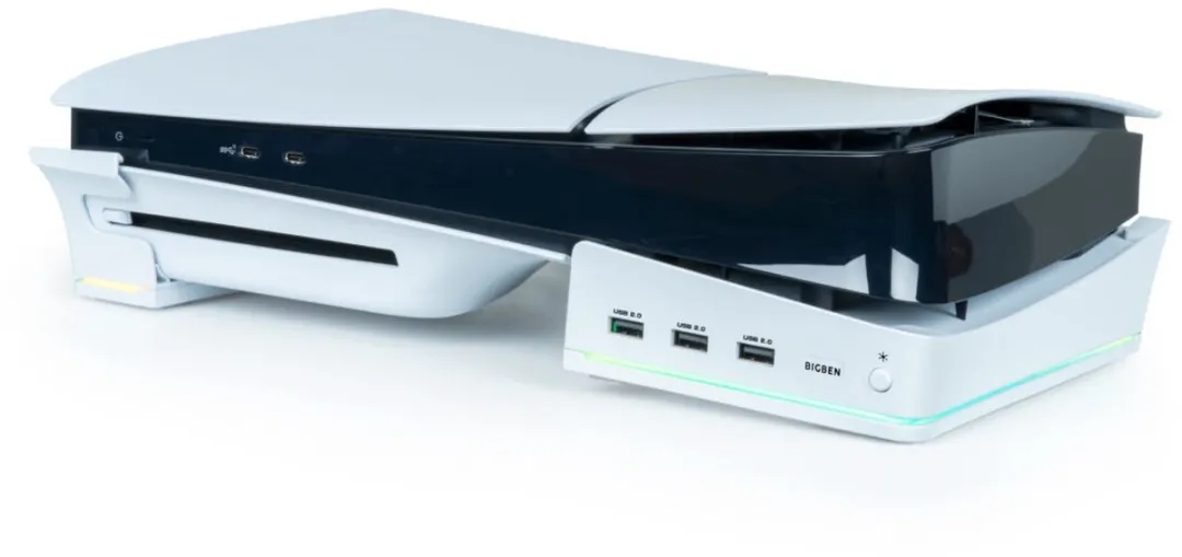 Nacon Horizontale Console Standaard & Oplaadstation PS5 Slim - Wit