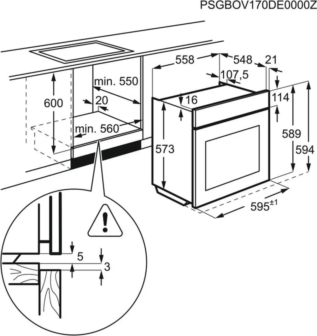 Electrolux EOF6P46VX0 Inbouwoven 72L - Pyrolyse - RVS