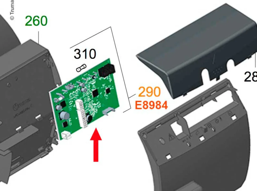 Truma Combi 6/6E Printplaat - Zwart