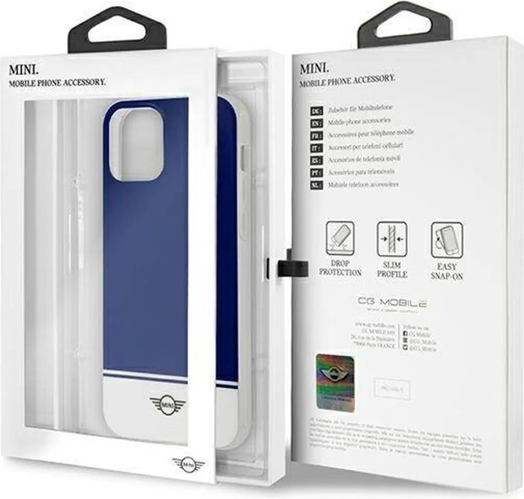 Mini iPhone 12 Pro Max Hardcase Stripe Collection - Blauw
