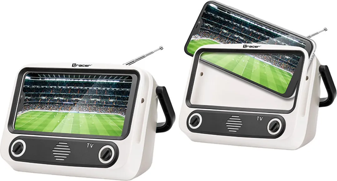 Trust Tracer TV79 Telefoonstandaard met Bluetooth Luidspreker - 6 Inch - Wit - afbeelding 2 van 6