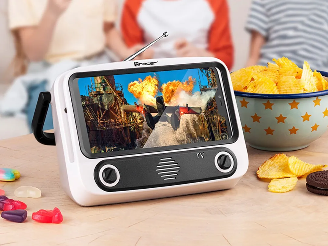 Trust Tracer TV79 Telefoonstandaard met Bluetooth Luidspreker - 6 Inch - Wit - afbeelding 5 van 6