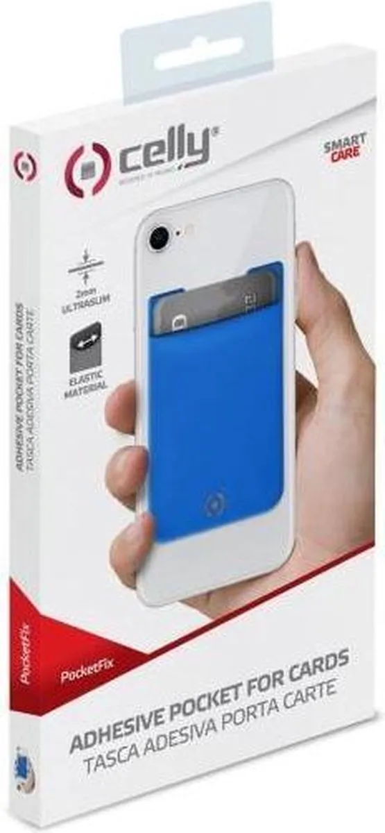 Celly Zelfklevende Kaarthouder Blauw - 8021735742050