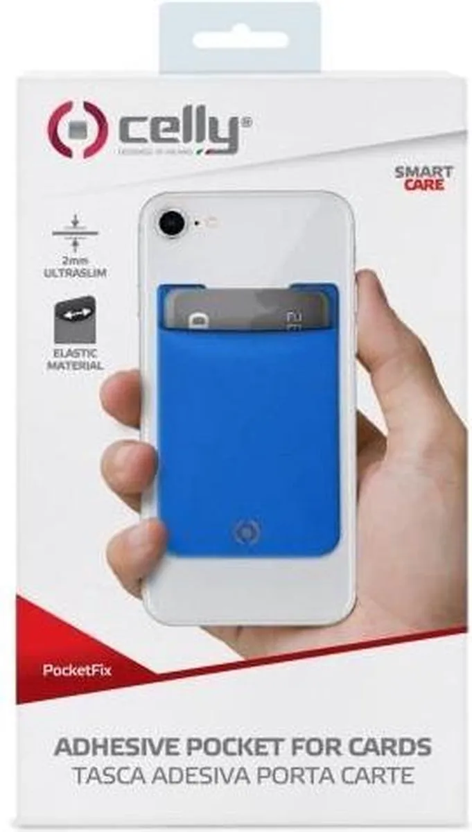 Celly Zelfklevende Kaarthouder Blauw - 8021735742050
