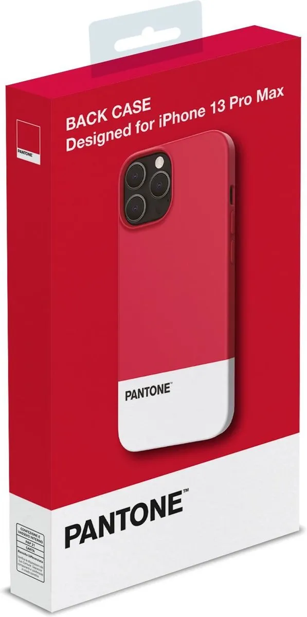 Celly Pantone Back Cover iPhone 13 Pro Max PT-PC1009R1 - Rood