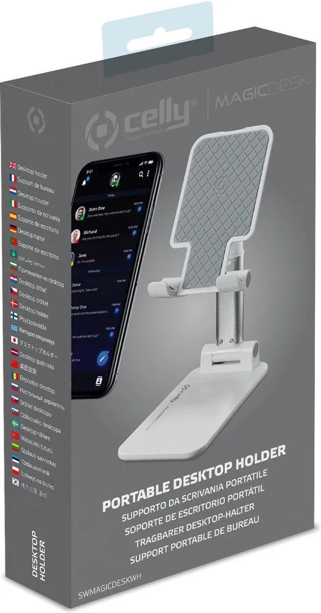 Celly MagicDesk Telefoonhouder 10.5 Inch - Wit