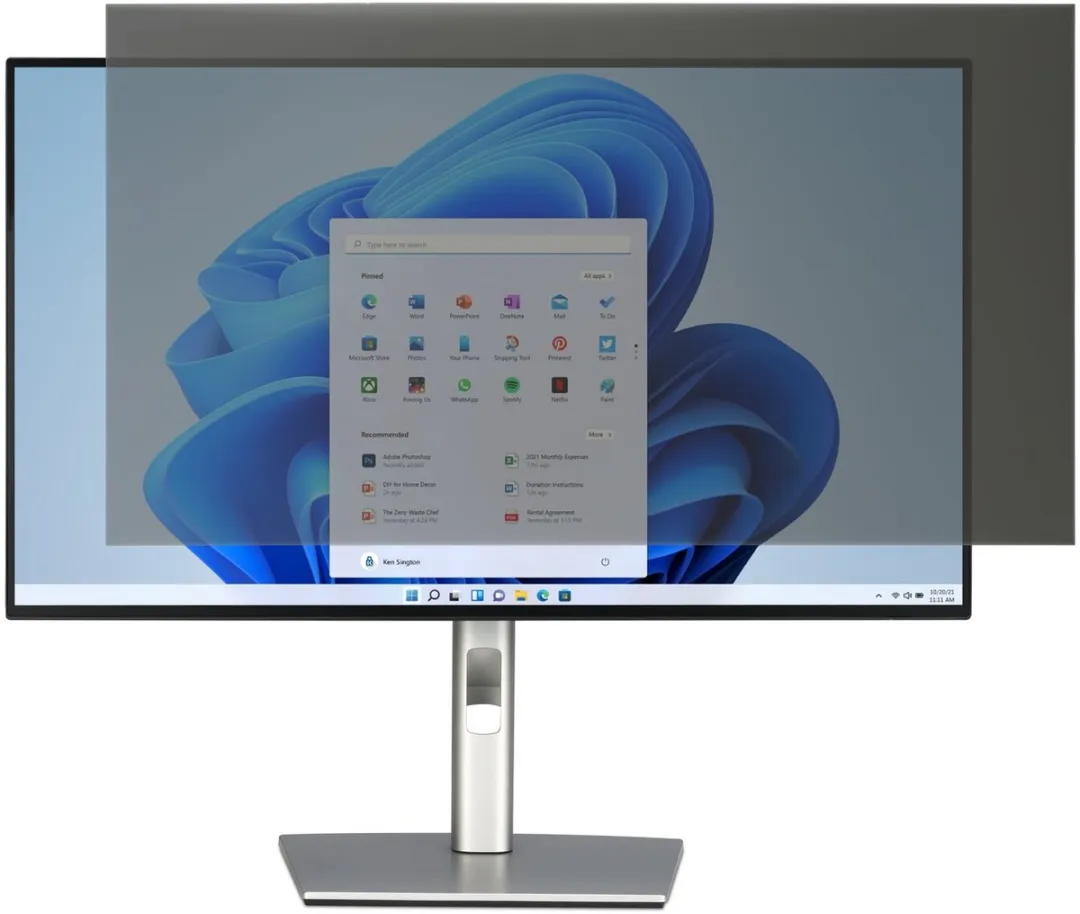 Kensington 626482 Monitor Privacyfilter 21.5" - Zwart