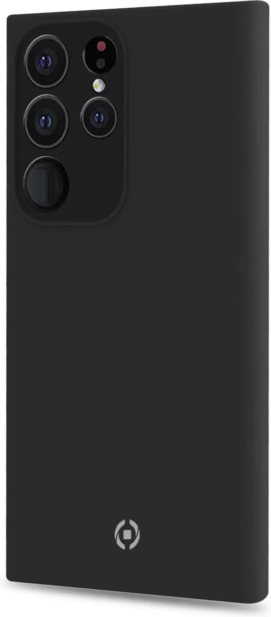 Celly Cromo Siliconen Hoesje Samsung Galaxy S23 Ultra - Zwart