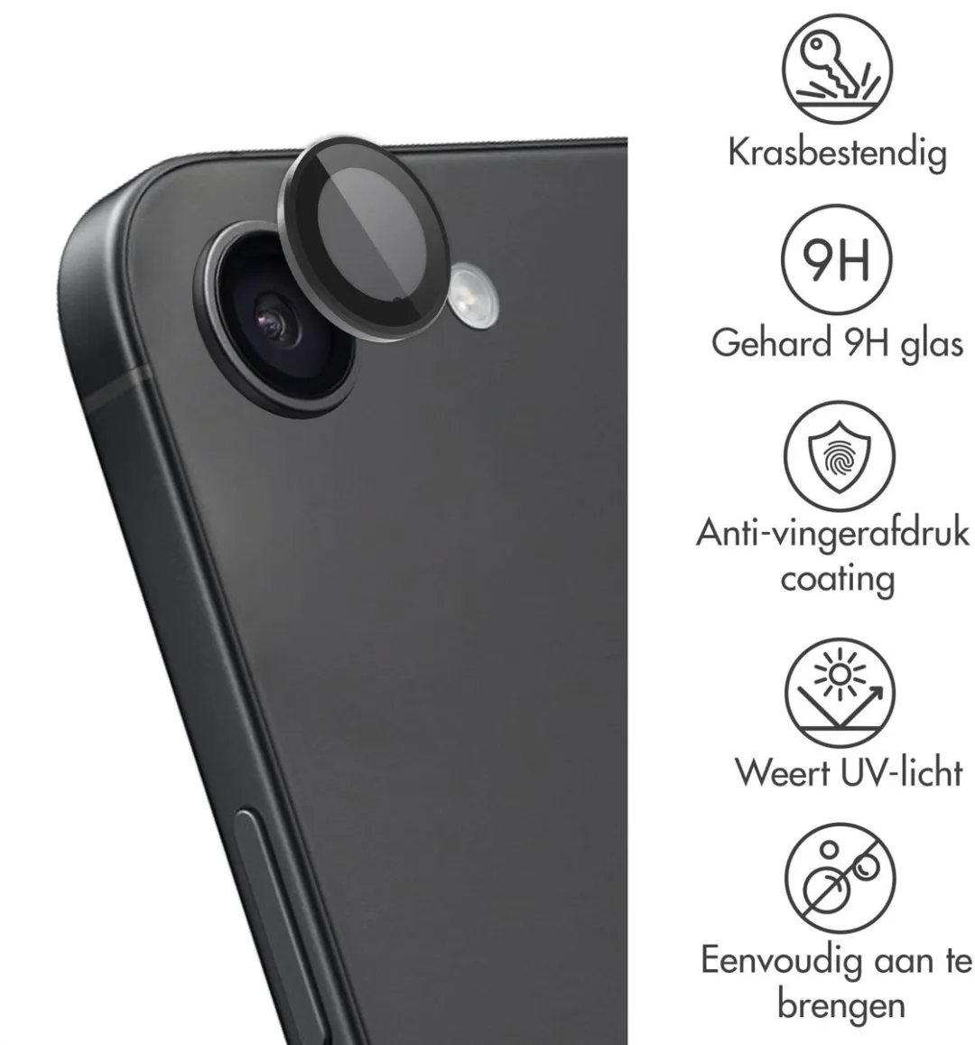 Imoshion Screenprotector iPhone 16e - Gehard Glas met Camera Lens