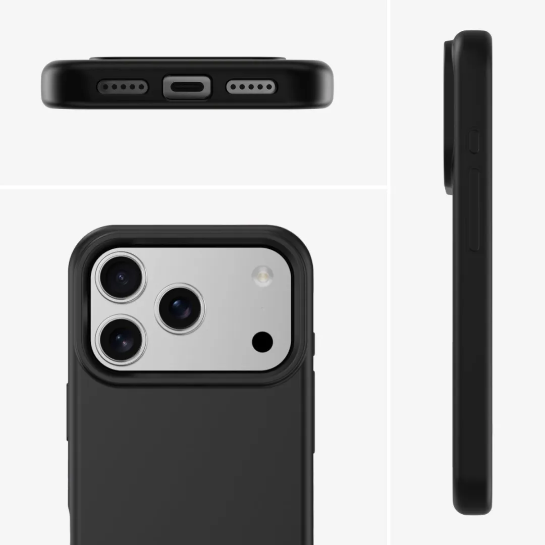 4Smarts MagSafe Siliconen Hoes iPhone 17 Pro - Zwart