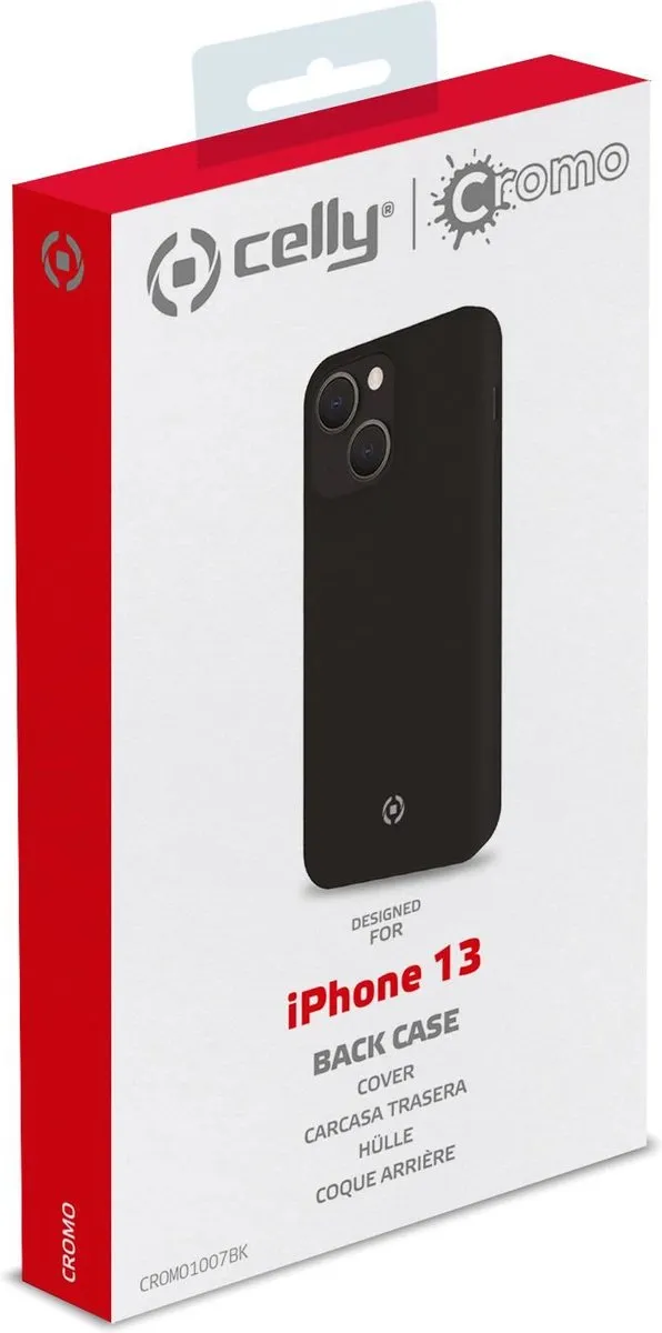 Celly Cromo Back Cover iPhone 13 CROMO1007BK - Zwart - afbeelding 6 van 6