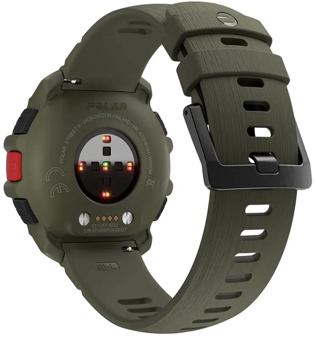 Polar Street X Siliconen Horlogeband 22mm - Groen - afbeelding 6 van 6