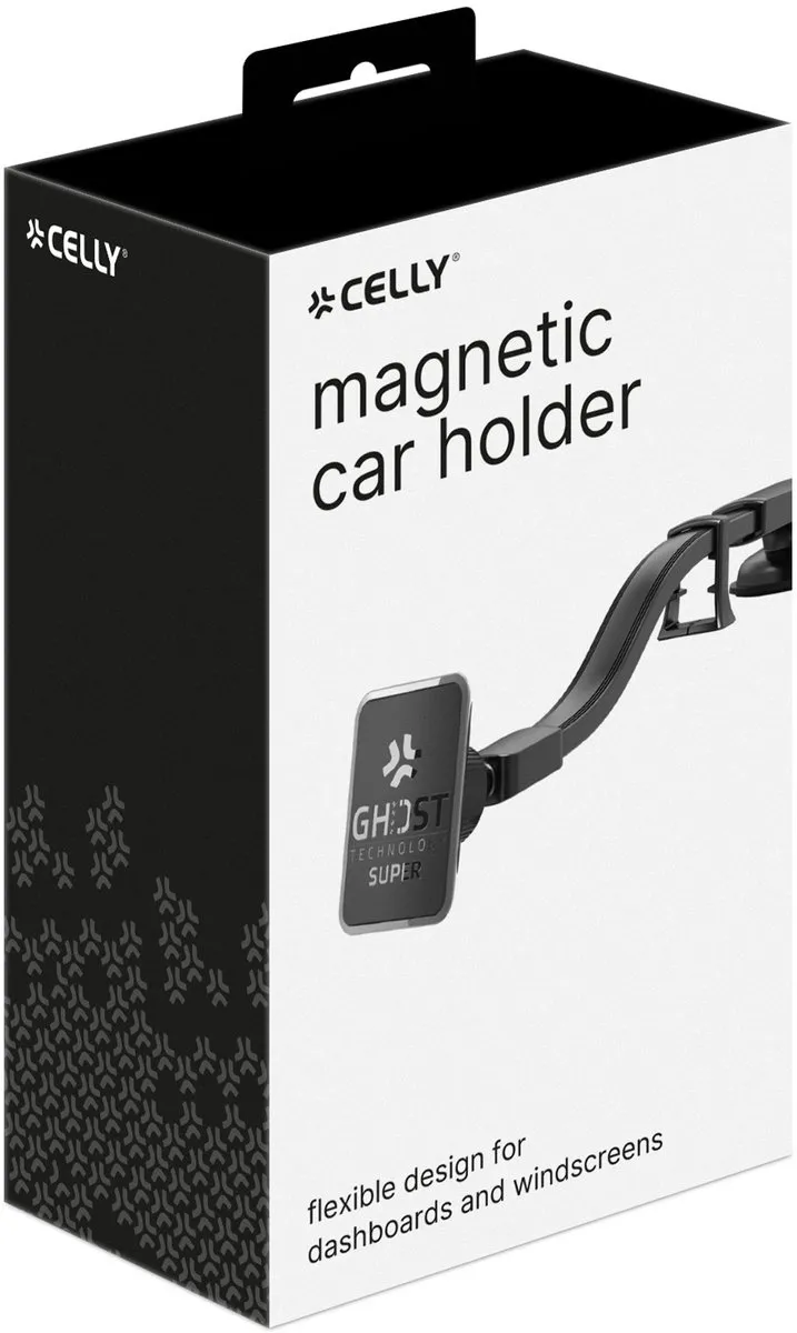 Celly GhostSuperFlex Magnetische Telefoonhouder Dashboard - Zwart - afbeelding 6 van 6