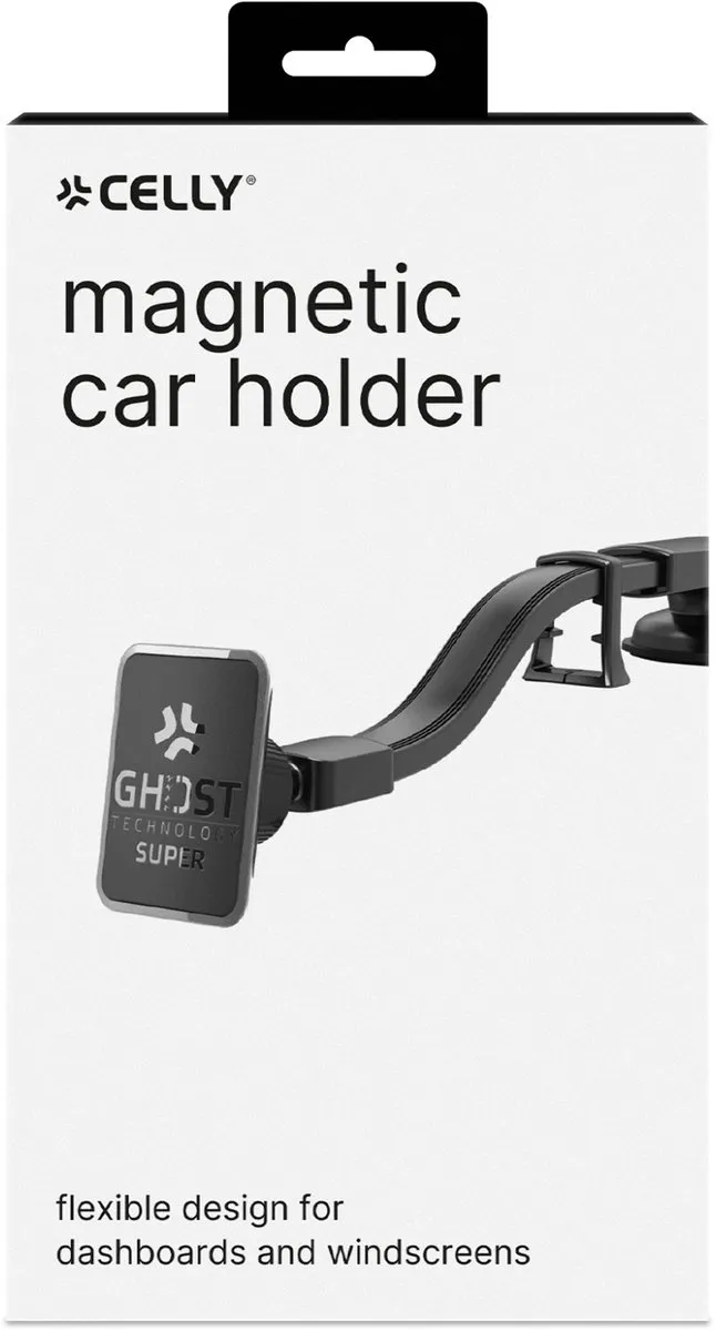 Celly GhostSuperFlex Magnetische Telefoonhouder Dashboard - Zwart