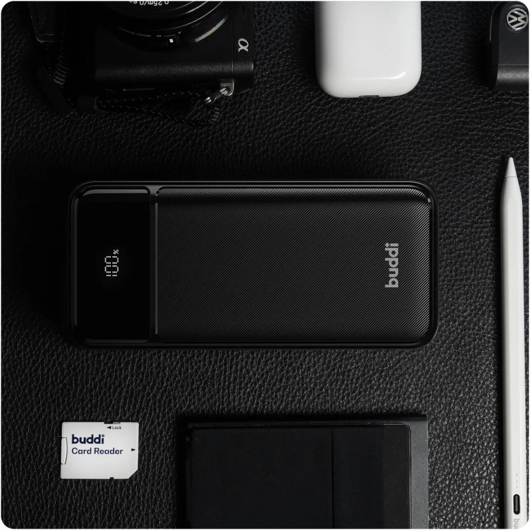 Buddi Boost 30.000mAh Powerbank - USB-A/USB-C - 22,5W - Zwart