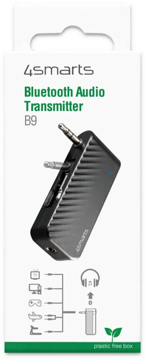 4Smarts B9 Bluetooth Audio Transmitter - Aux - Zwart