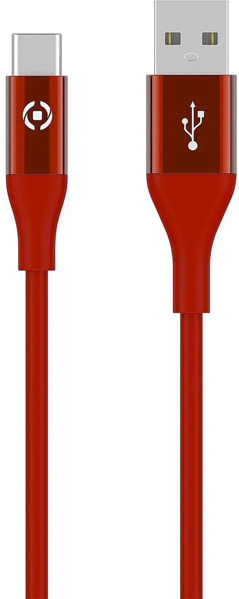 Celly Feeling Oplaadkabel 15W USB-A naar USB-C 1.0m - Rood