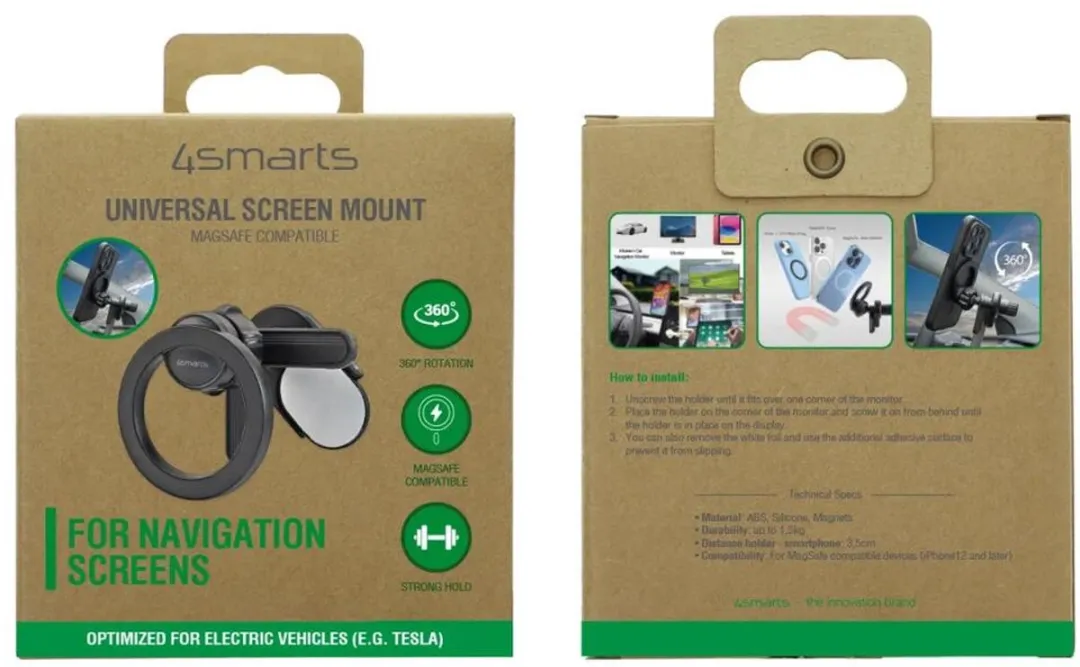 4Smarts Magnetische Houder MagSafe - Zwart