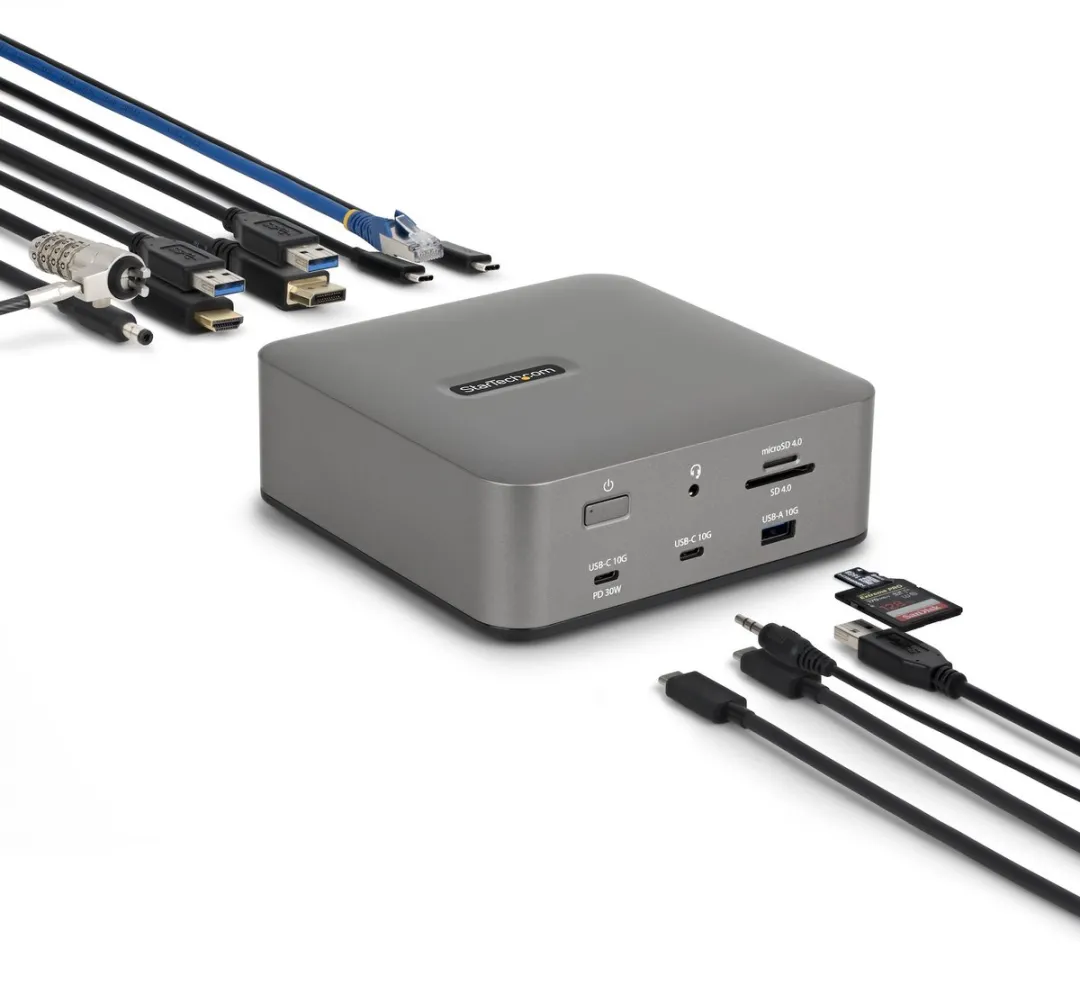 Startech 215UE-TB5USB4DOCK Thunderbolt 5 Laptopdock - Grijs - afbeelding 6 van 6