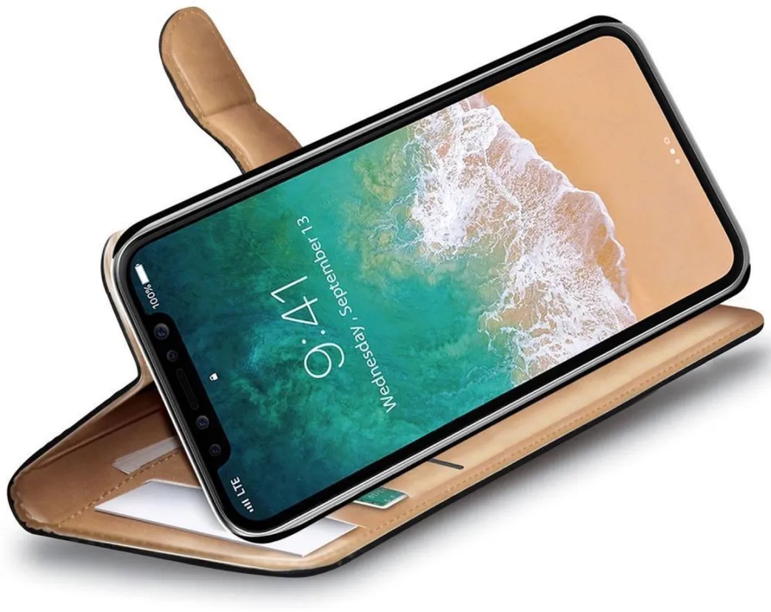 Celly Hoesje iPhone XS/X WALLY900 - 5 Stuks - Zwart