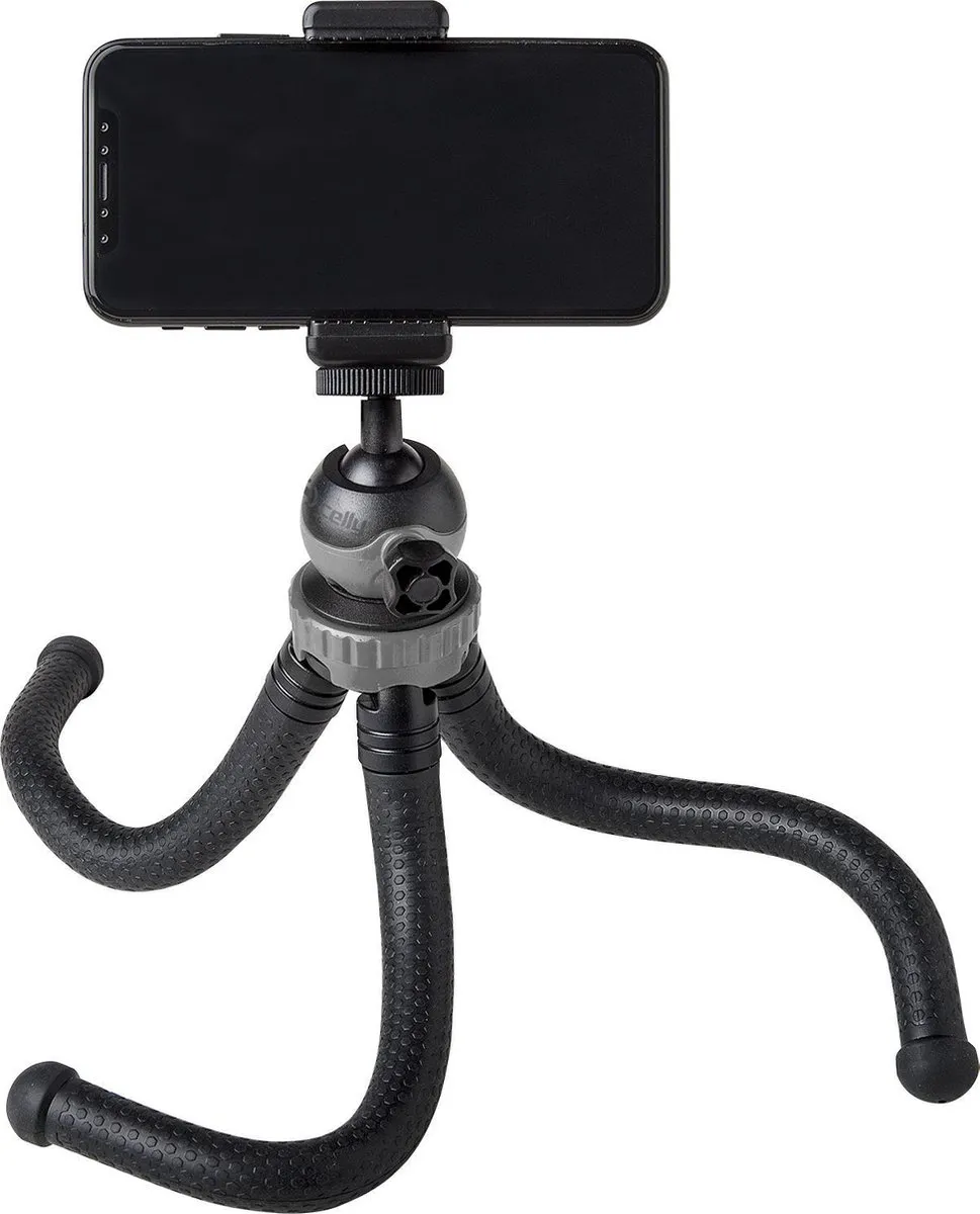 Celly Clickflextri Smartphone Statief 8021735741503 - Zwart