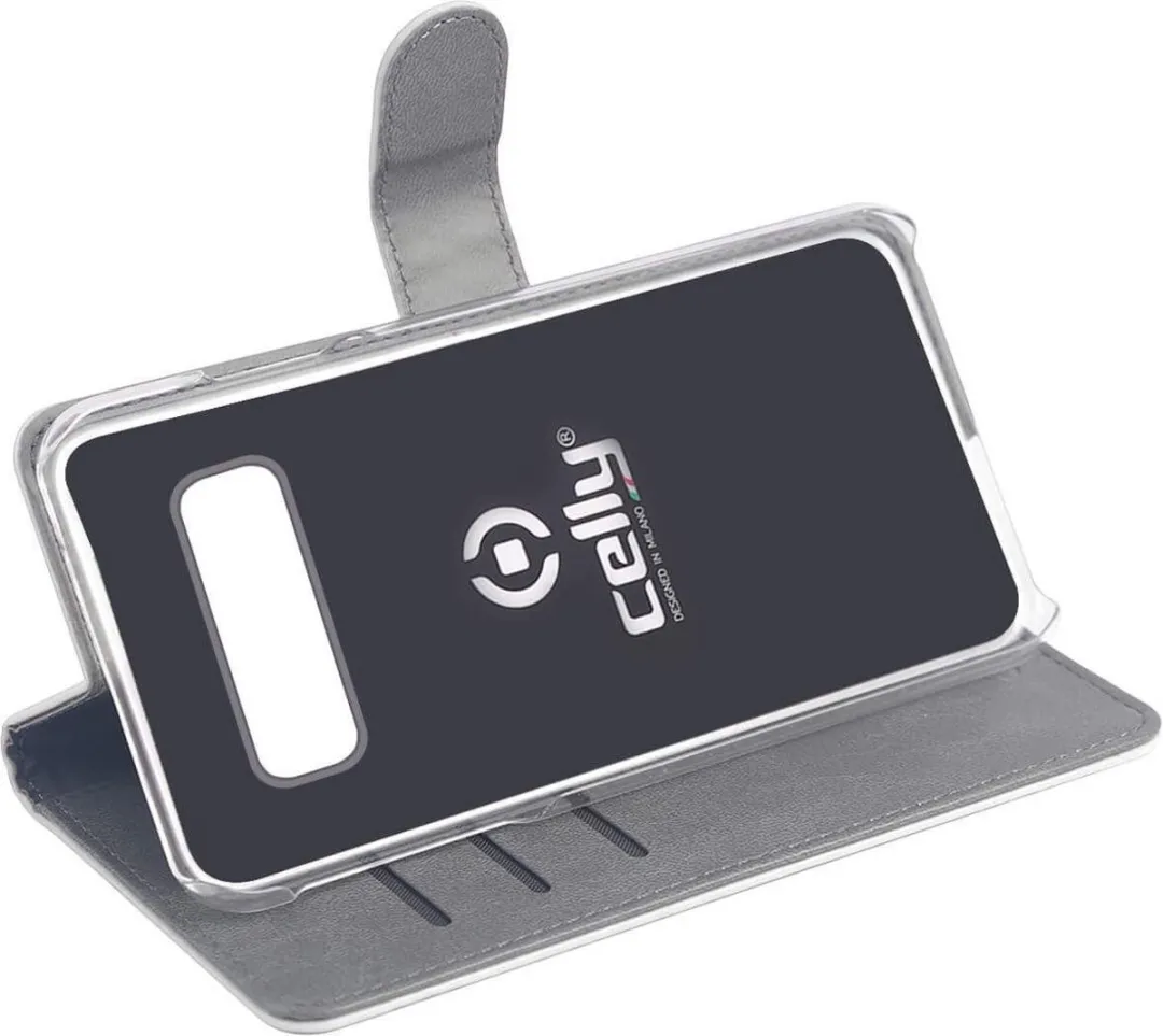 Celly Wally891WH Boekmodel Hoesje Samsung Galaxy S10+ - 3 Pasjes - Wit