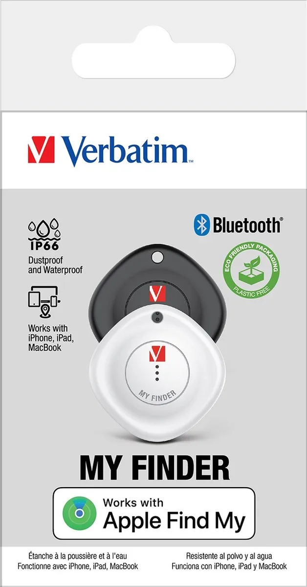 Verbatim My Finder Bluetooth Artikelzoeker - 2 Stuks - Zwart/Wit
