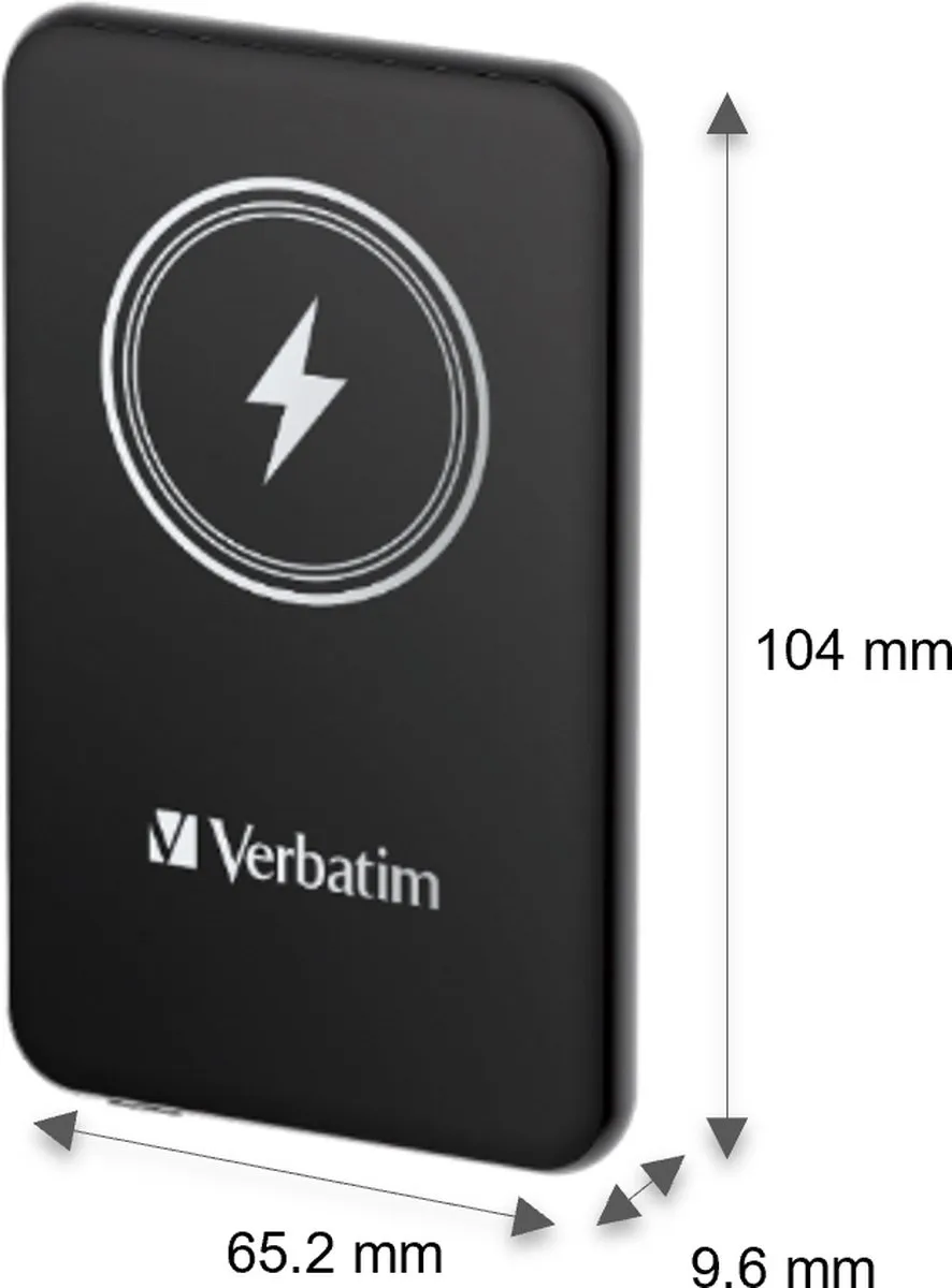 Verbatim Powerbank 10000mAh 15W Inductief - Transparent