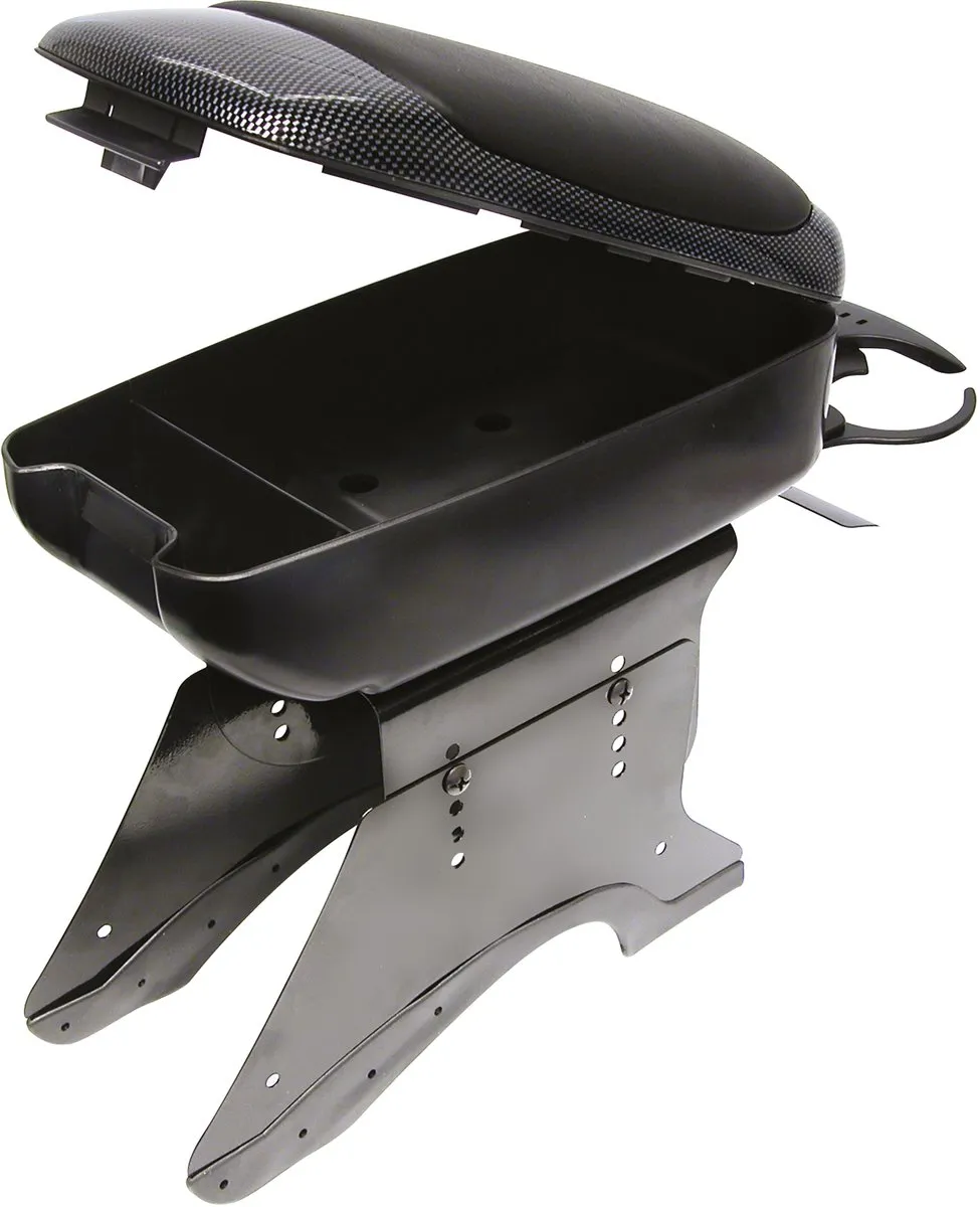 Carpoint Armsteun Middenconsole - Zwart & Carbon - 24-30cm Hoogte - 8-13cm Breedte