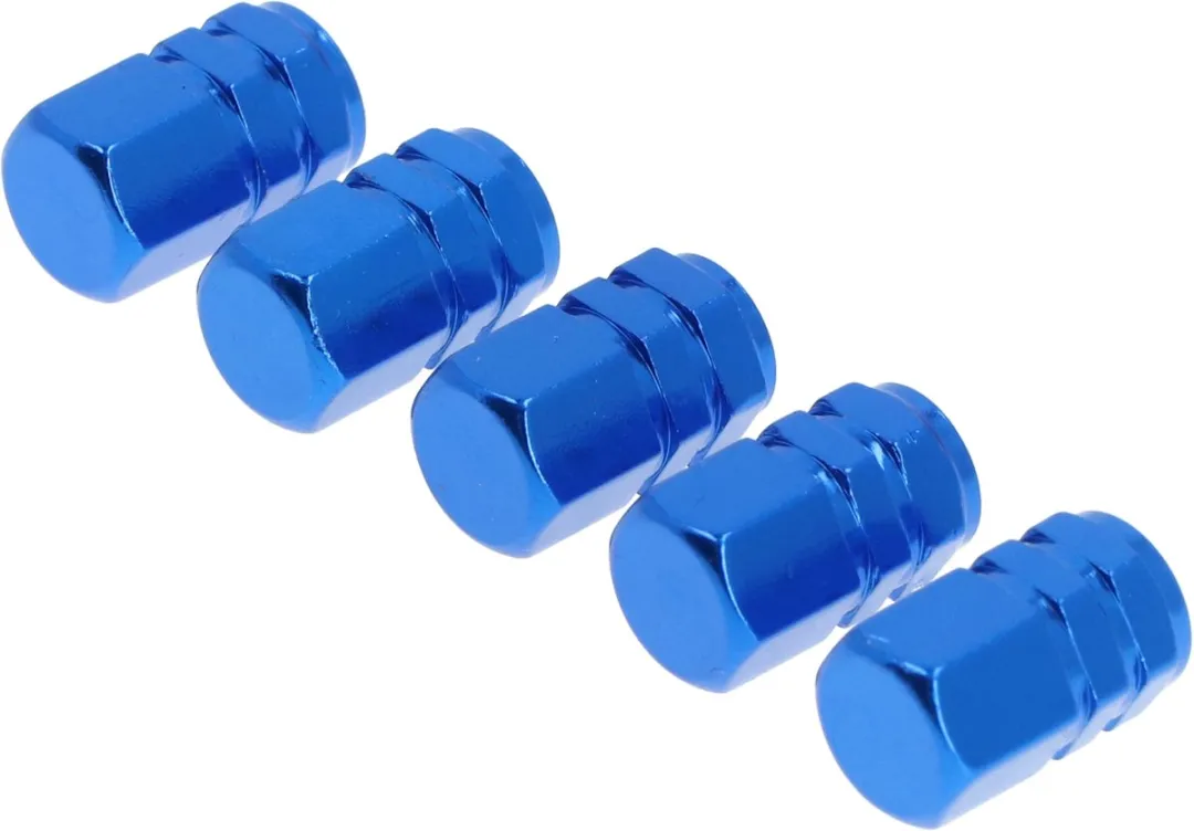 Carpoint Ventieldoppen - 5 Stuks - Blauw