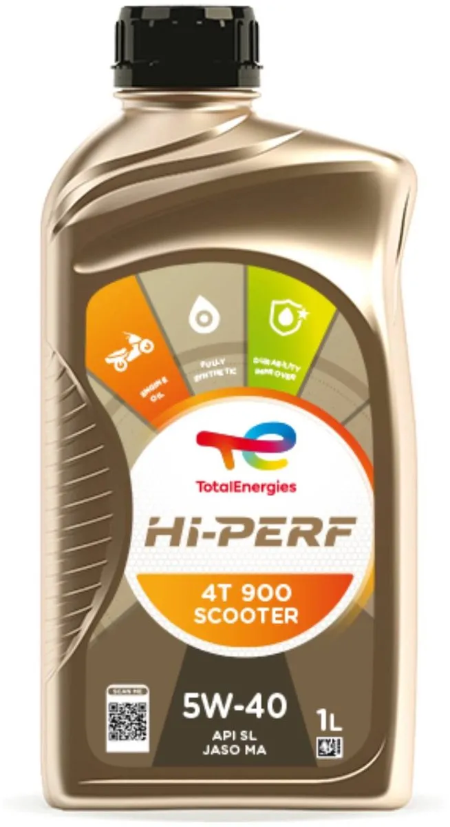 Total Hi-Perf 900 Scooter 4-takt Olie 5W40 1L