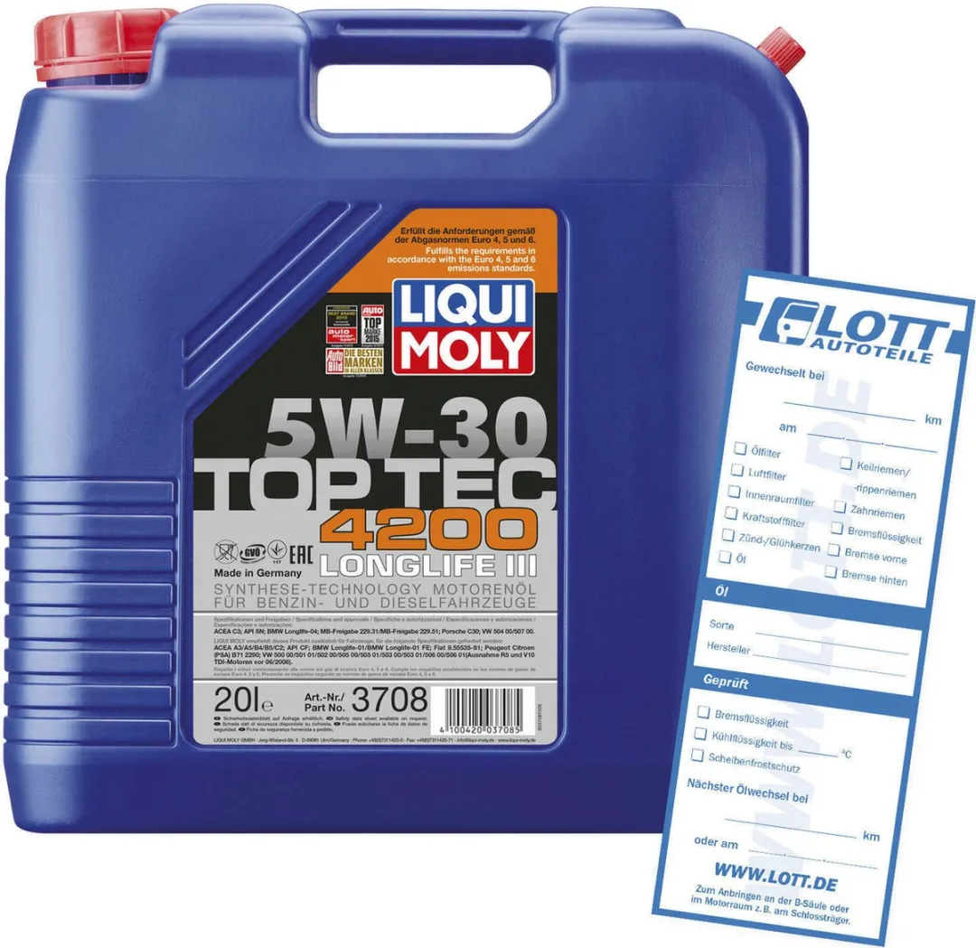Liqui Moly Top Tec 4200 5W-30 Motorolie 20L