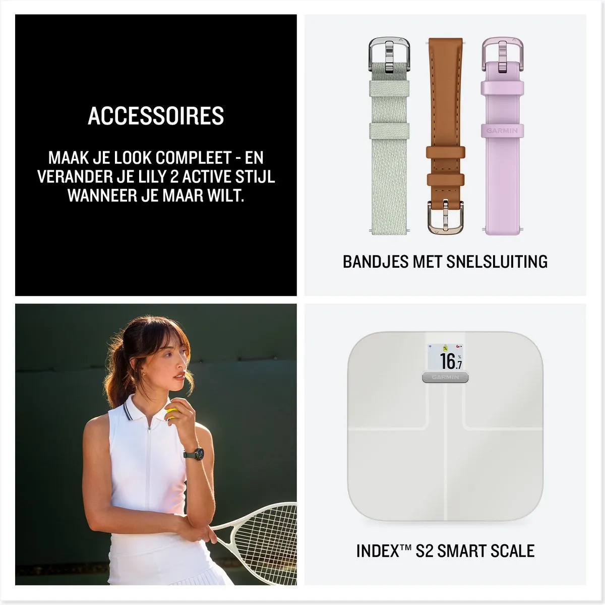 Garmin Lily 2 Active Smartwatch 35mm - Lunar Gold