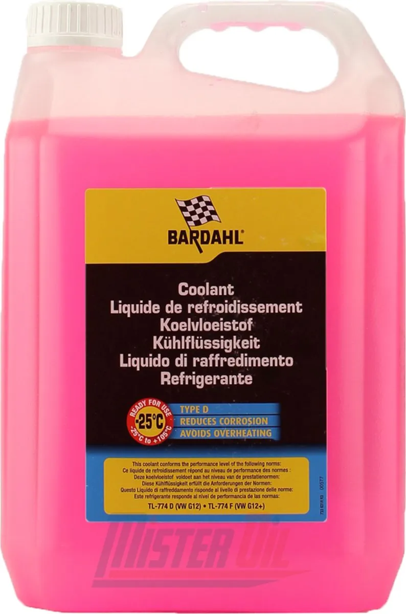 Bardahl Koelvloeistof Roze -25°C G12/G12+ 5L